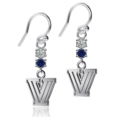 Dayna Designs Villanova Wildcats Boucles d'oreilles pendantes en cristal