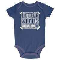 Lot de 3 bodys Villanova Wildcats pour bébé Champion bleu marine/gris/blanc
