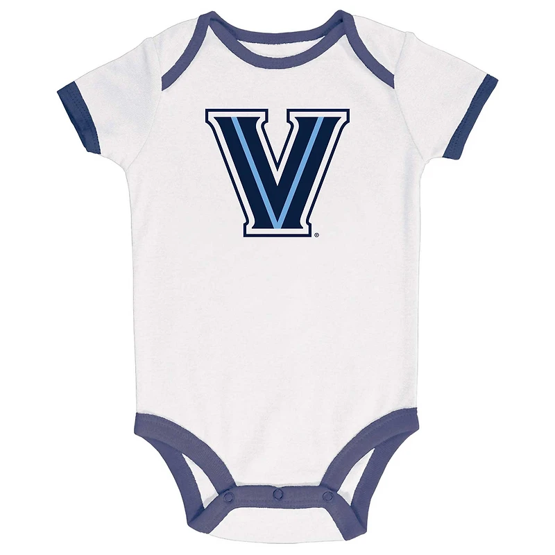 Lot de 3 bodys Villanova Wildcats pour bébé Champion bleu marine/gris/blanc
