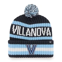 Bonnet à revers pour homme Villanova Wildcats, modèle 47, bleu marine, avec pompon