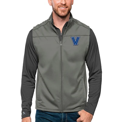 Gilet de golf zippé pour homme Antigua Steel Villanova Wildcats Links