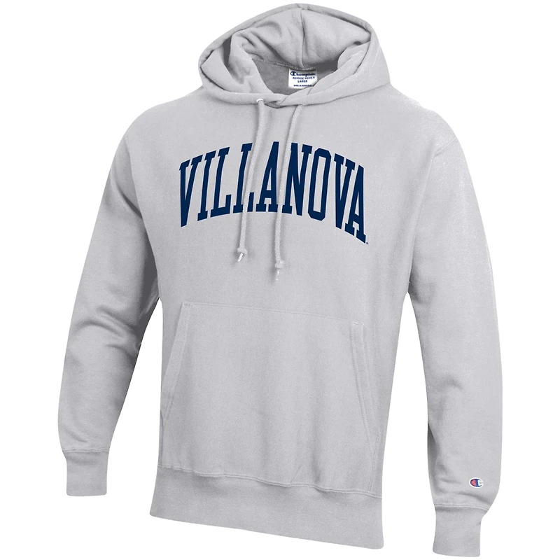Chandail à capuchon armure inversée Team Villanova Wildcats Champion gris chiné pour homme