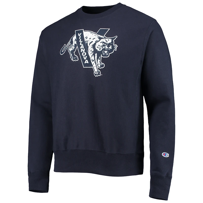 Men's Champion Navy Villanova Wildcats Vault Logo Reverse Weave Pullover Sweatshirt