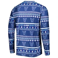 Men's Concepts Sport Navy Villanova Wildcats Swivel Long Sleeve Top & Pants Sleep Set