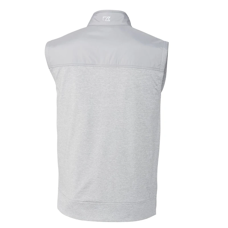 Gilet coupe-vent hybride furtif à fermeture éclair intégrale pour homme, gris, Villanova Wildcats Vault, de grande taille