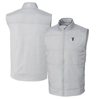Men's Cutter & Buck Gray Villanova Wildcats Vault Big Tall Stealth Hybrid Windbreaker Full-Zip Vest