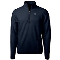 Veste polaire Sherpa écologique Cascade pour homme, coupe-vent et 1/4 de zip, bleu marine, Villanova Wildcats, taille grande