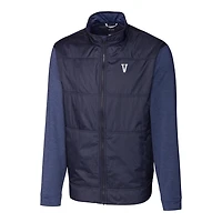 Coupe-vent matelassé hybride entièrement zippé pour homme, bleu marine, Villanova Wildcats Vault, de la marque Cutter & Buck, taille grande et
