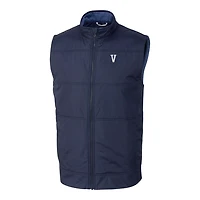 Gilet coupe-vent matelassé hybride entièrement zippé pour homme, bleu marine, Cutter & Buck Villanova Wildcats Vault Stealth