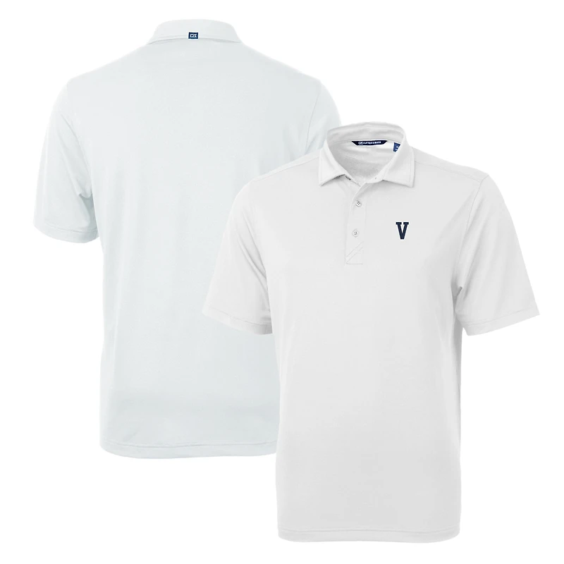 Men's Cutter & Buck White Villanova Wildcats Team Logo Virtue Eco Pique Recycled Polo