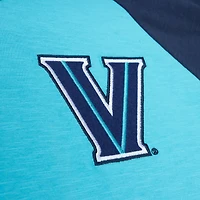 T-shirt à manches longues raglan flammé légendaire Mitchell & Ness Villanova Wildcats bleu clair pour hommes
