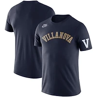 T-shirt rétro à deux coups de basket-ball Nike Villanova Wildcats pour homme bleu marine