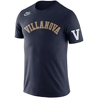 T-shirt rétro à deux coups de basket-ball Nike Villanova Wildcats pour homme bleu marine