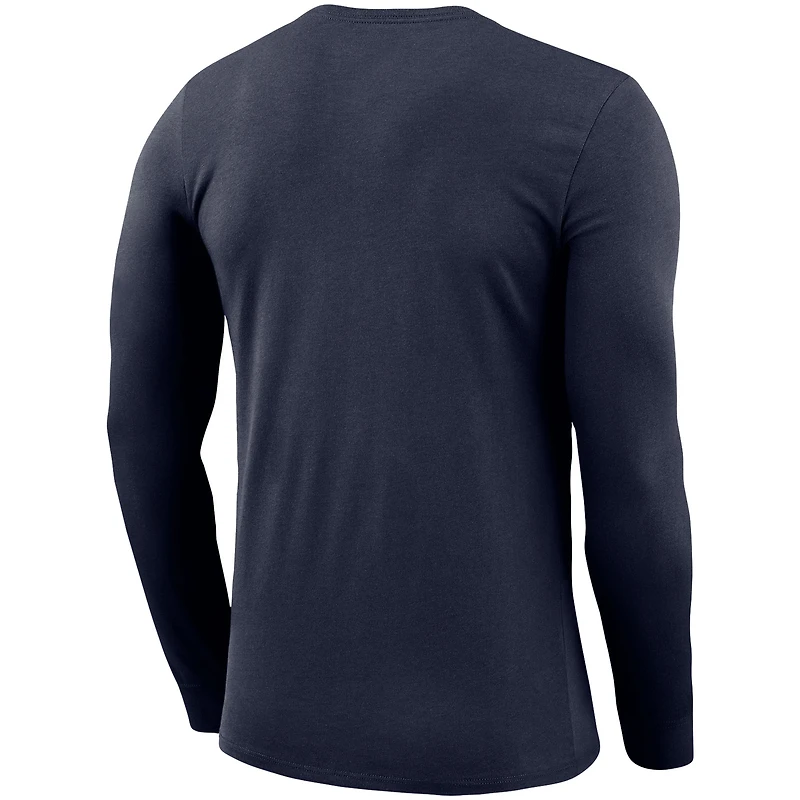 Men's Nike Navy Villanova Wildcats Big & Tall Primary Logo Legend Performance Long Sleeve T-Shirt