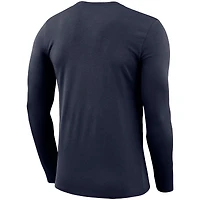 Men's Nike Navy Villanova Wildcats Big & Tall Primary Logo Legend Performance Long Sleeve T-Shirt