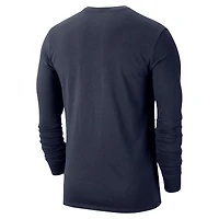 T-shirt à manches longues Nike Villanova Wildcats pour homme bleu marine
