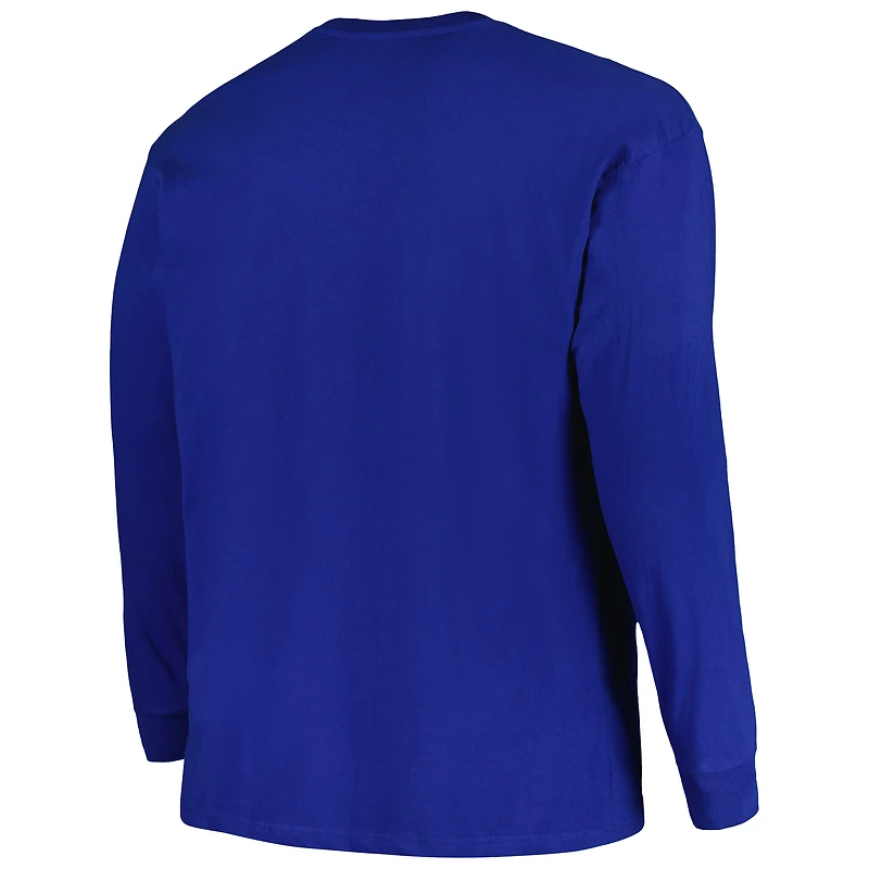 T-shirt à manches longues deux coups pour hommes Profile Royal Villanova Wildcats Big & Tall