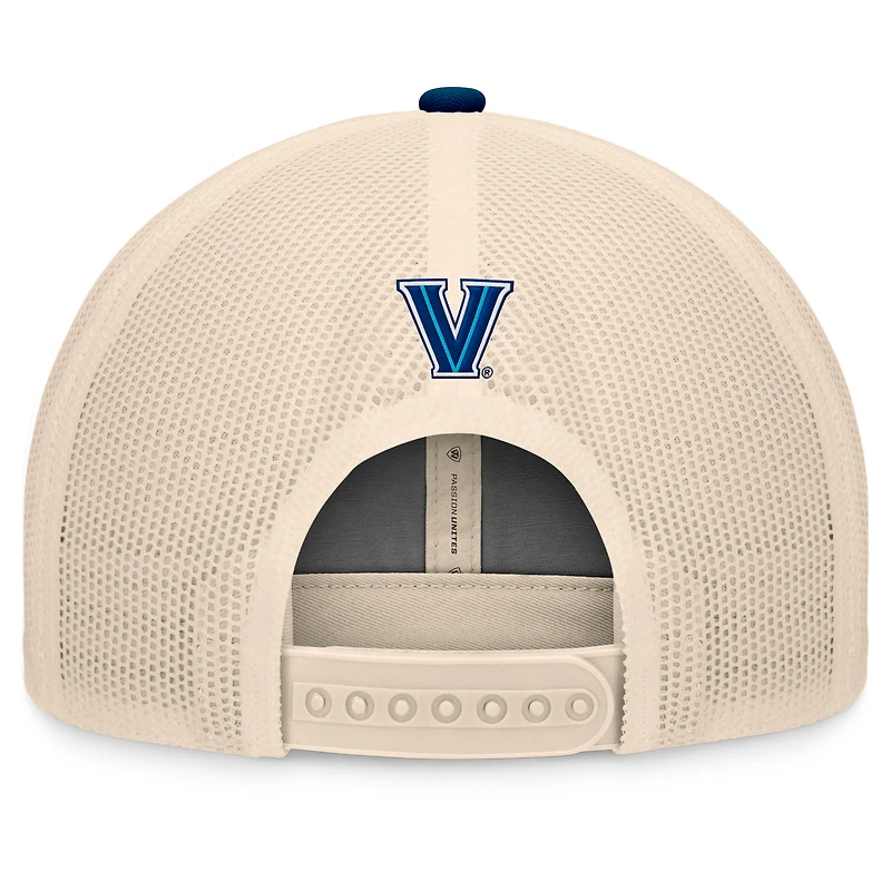Men's Top of the World Navy/Natural Villanova Wildcats Bennett Trucker Adjustable Hat