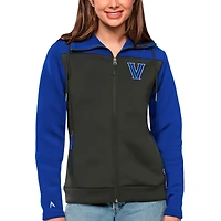 Women's Antigua Royal/Charcoal Villanova Wildcats Protect Full-Zip Jacket