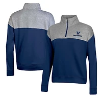 Sweat-shirt Champion Navy Villanova Wildcats pour femme avec fermeture éclair quart de couleur