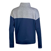 Sweat-shirt Champion Navy Villanova Wildcats pour femme avec fermeture éclair quart de couleur