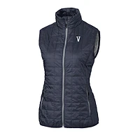 Gilet matelassé zippé PrimaLoft Eco pour femme, bleu marine chiné, Villanova Wildcats Vault Rainier