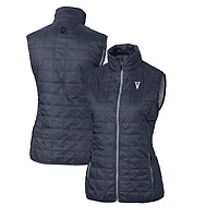 Gilet matelassé zippé PrimaLoft Eco pour femme, bleu marine chiné, Villanova Wildcats Vault Rainier