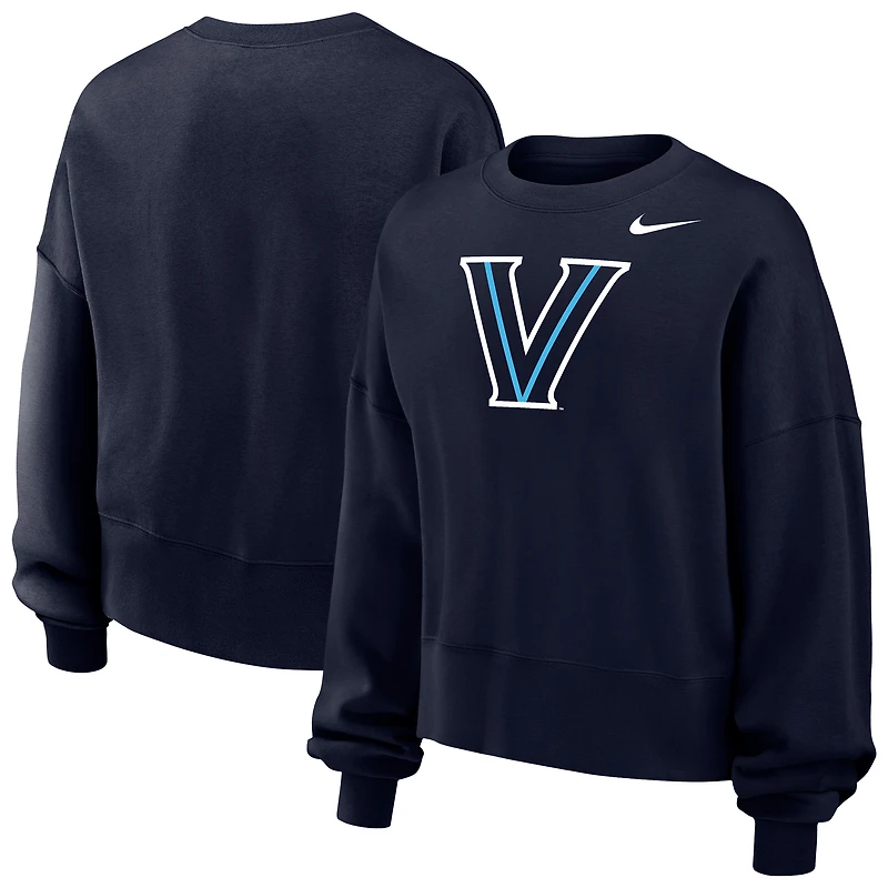 Sweat-shirt polaire Nike Villanova Wildcats Phoenix bleu marine pour femme