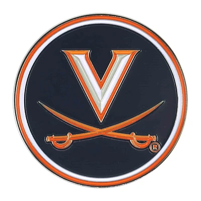 Logo de marque Virginia Cavaliers Emblème automobile en relief couleur