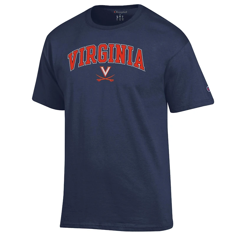 T-shirt à logo Arch Over Champion Navy Virginia Cavaliers pour homme