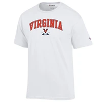 Men's Champion  White Virginia Cavaliers Arched Logo T-Shirt