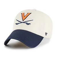 Men's '47 Cream Virginia Cavaliers Grand Stand Clean Up Adjustable Hat