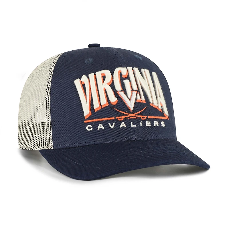 Casquette camionneur ajustable « 47 » bleu marine Virginia Cavaliers Arid pour homme