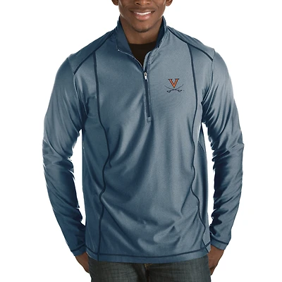 Men's Antigua Navy Virginia Cavaliers Tempo 1/2-Zip Desert Dry Pullover Jacket