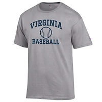 Men's Champion Gray Virginia Cavaliers Baseball Icon T-Shirt