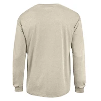 T-shirt à manches longues Champion Heather Oatmeal Virginia Cavaliers Neutral Arch pour homme
