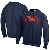 Men's Champion Navy Virginia Cavaliers Arch Reverse Weave Pullover Sweatshirt