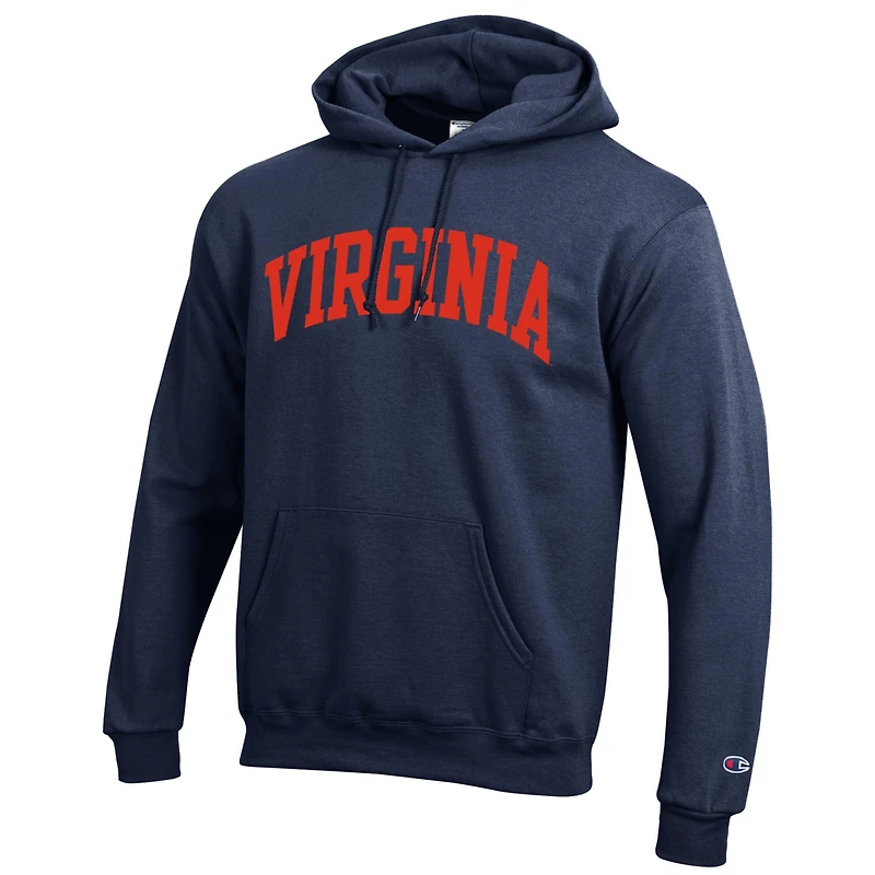 Men's Champion  Navy Virginia Cavaliers Basic Arch Fleece Pullover Hoodie