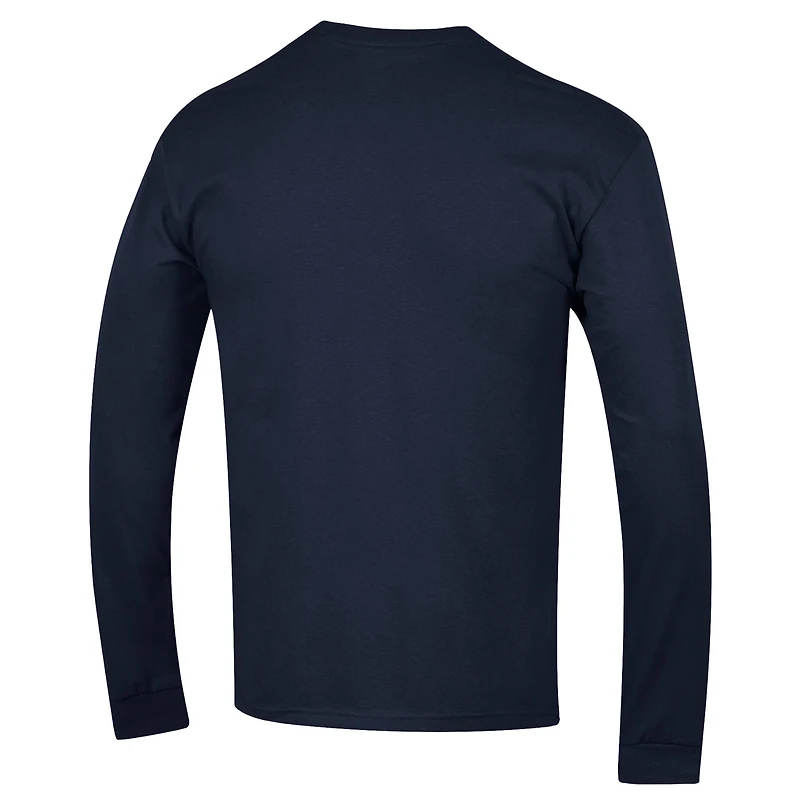Men's Champion  Heather Gray Virginia Cavaliers Basic Arch Long Sleeve T-Shirt