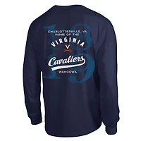 T-shirt à manches longues plastifié Champion Navy Virginia Cavaliers All-Star pour homme