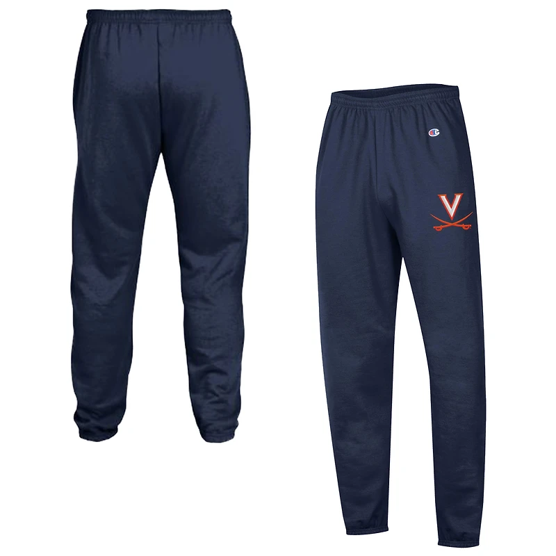 Men's Champion Navy Virginia Cavaliers Powerblend Banded Fleece Sweatpants