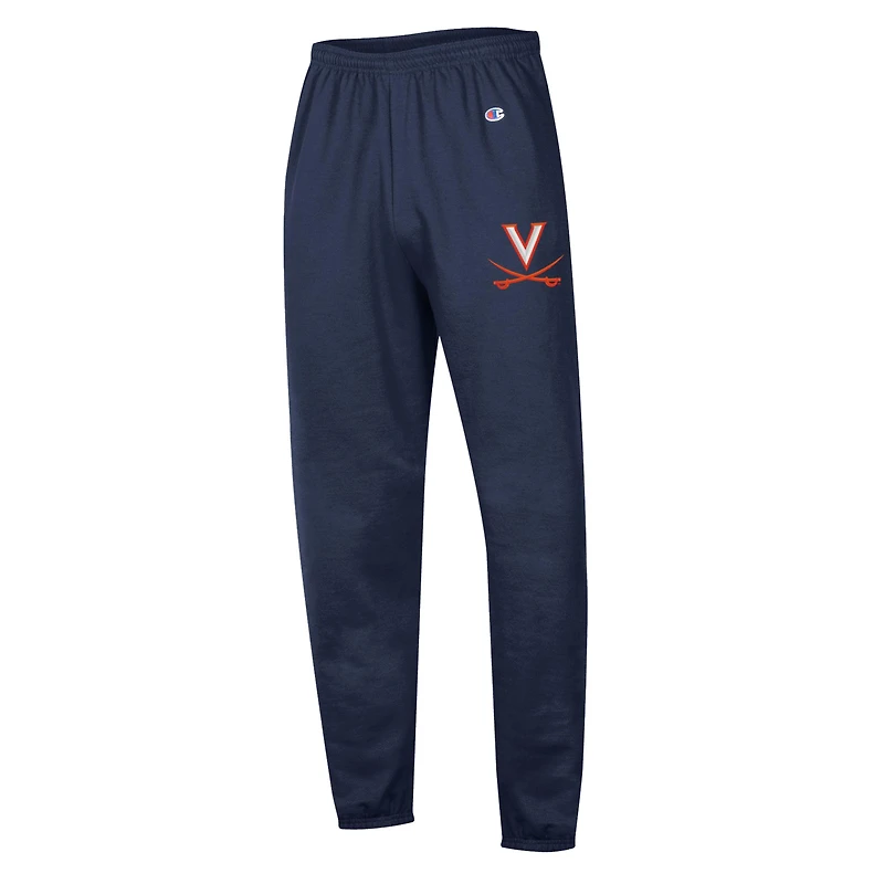 Men's Champion Navy Virginia Cavaliers Powerblend Banded Fleece Sweatpants