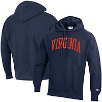 Men's Champion Navy Virginia Cavaliers Team Arch Reverse Weave Relaxed Fit Pullover Hoodie