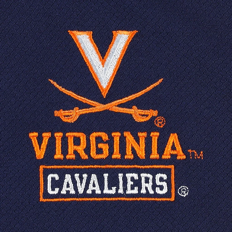 Men's Champion Navy Virginia Cavaliers Textured Quarter-Zip Jacket