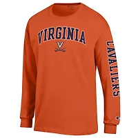 Men's Champion  Orange Virginia Cavaliers Arch Over Logo 2-Hit Long Sleeve T-Shirt