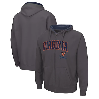 Sweat à capuche entièrement zippé Colosseum Virginia Cavaliers Arch & Logo 3.0 pour homme