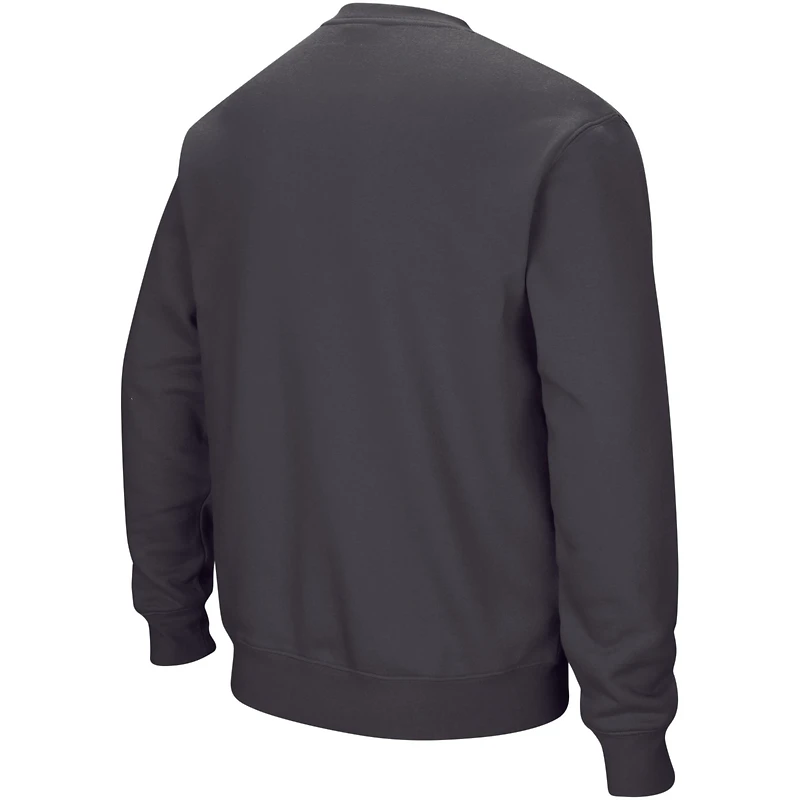 Men's Colosseum Charcoal Virginia Cavaliers Arch & Logo Crew Neck Sweatshirt
