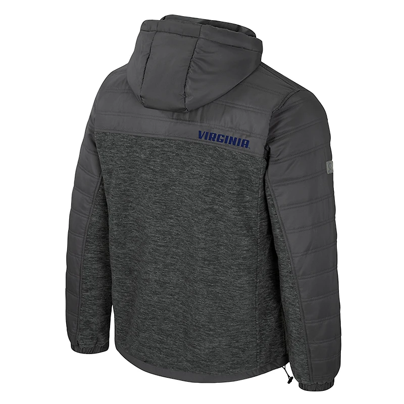 Doudoune à capuche zippée Nightman pour homme, couleur anthracite, des Virginia Cavaliers
