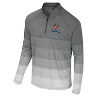 Men's Colosseum  Gray Virginia Cavaliers AI Striped Mesh Quarter-Zip Raglan Windshirt