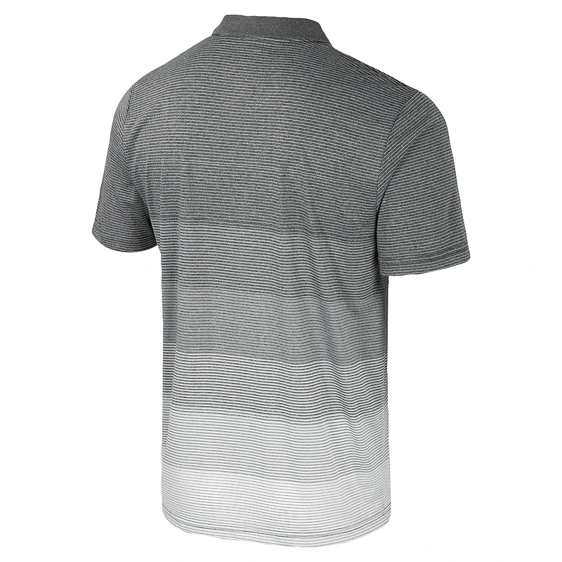 Men's Colosseum Gray Virginia Cavaliers Striped Mesh Polo